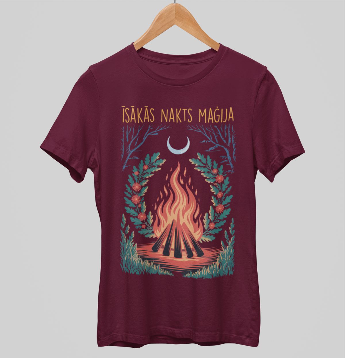 Bordo krāsas uniseksa "Īsākās nakts maģija"