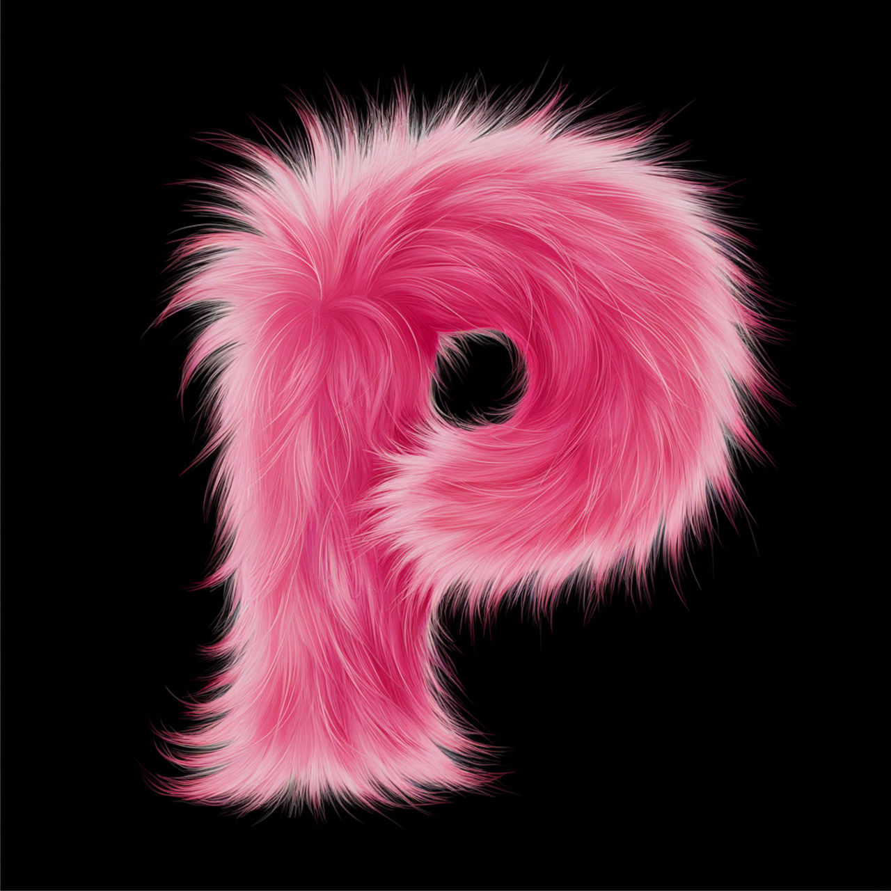 Svart UNISEX T-shirt “P Buchstabe”