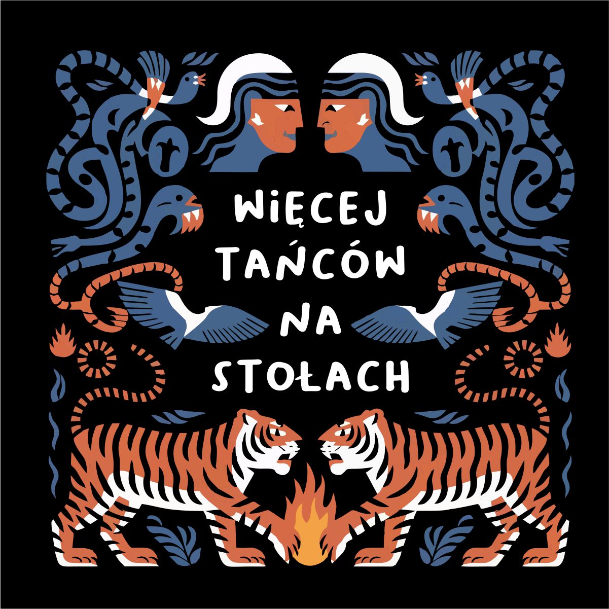 Svart T-shirt med ryggtryck “Mehr Tanzen auf den Tischen”