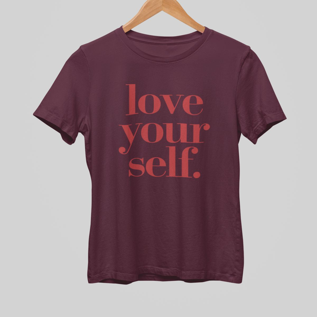 Bordoopunased UNISEX T-särgid "LOVE YOURSELF"