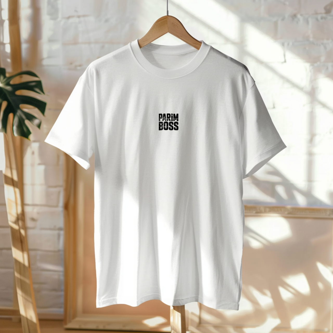 Valged UNISEX T-särgid "Parim boss - Mini"