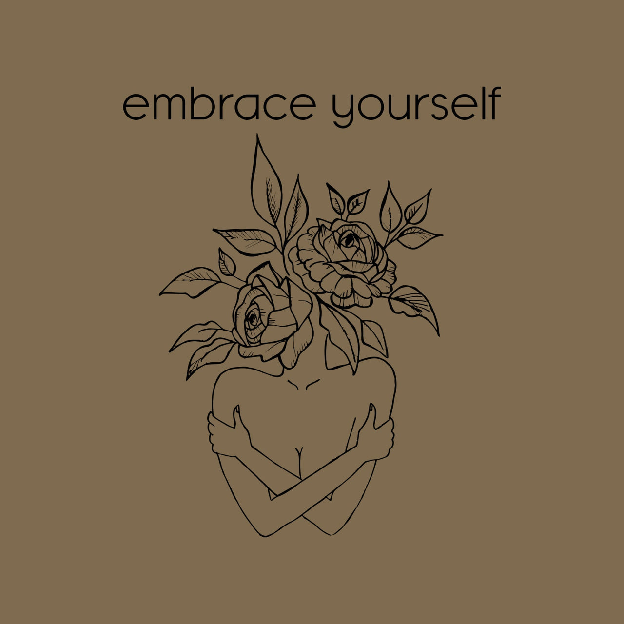 Khaki tričko Obejmi se