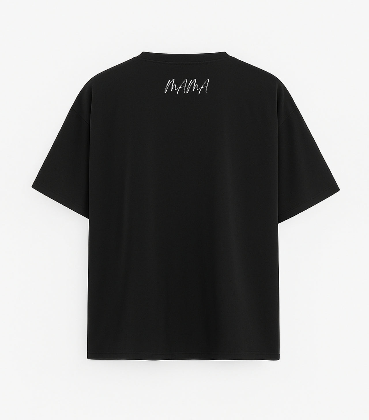 JUODI UNISEX OVERSIZE MARŠKINĖLIAI "MAMA"