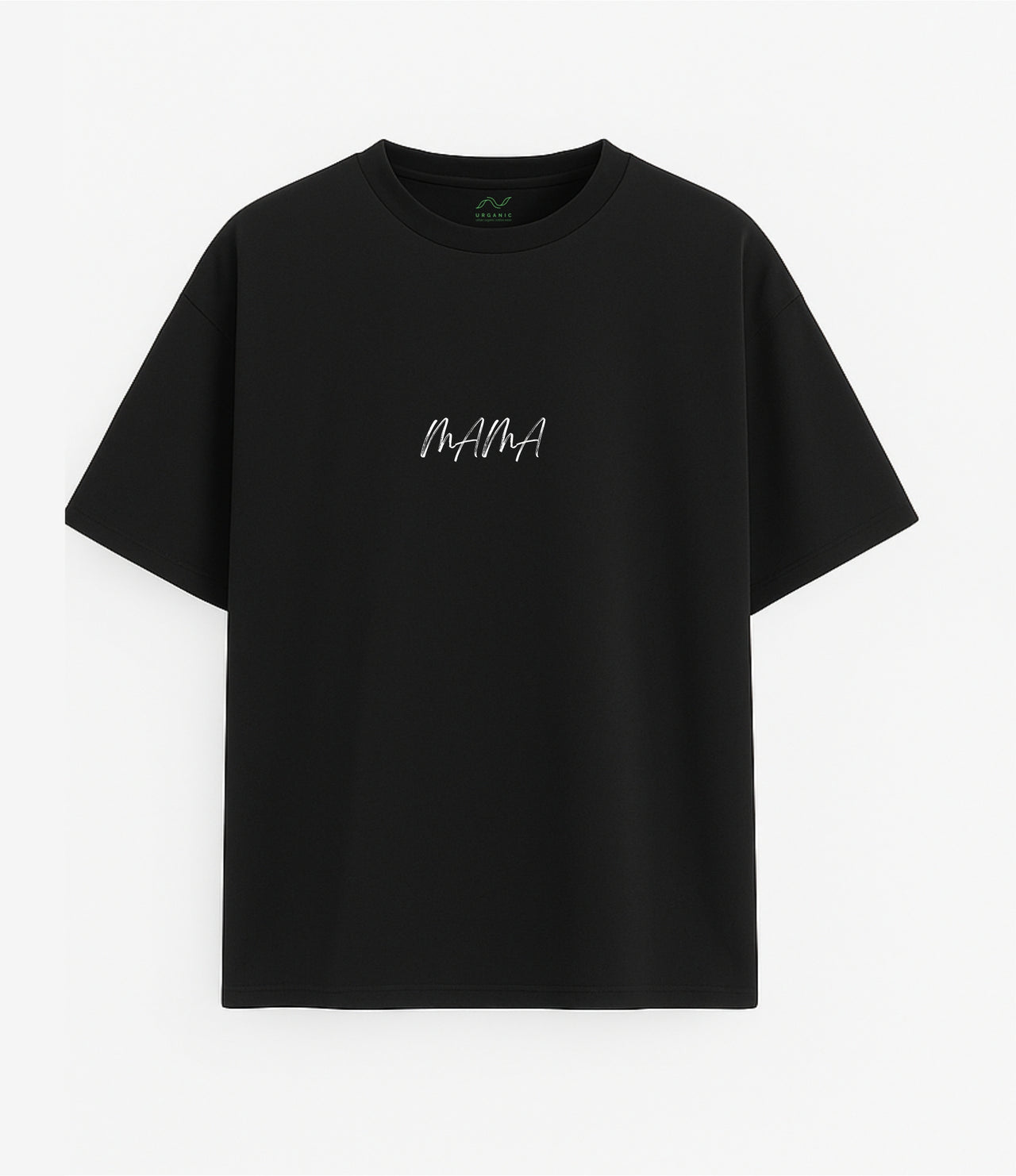 JUODI UNISEX OVERSIZE MARŠKINĖLIAI "MAMA"
