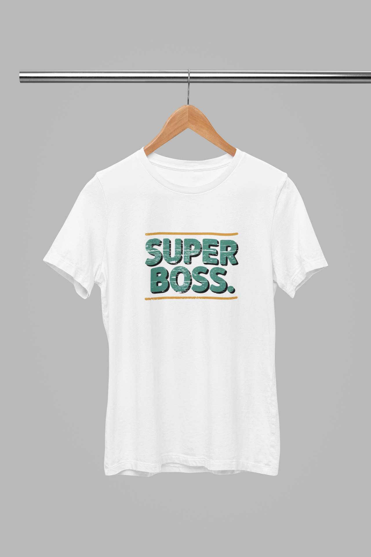 Bílé unisex tričko "Super Boss"