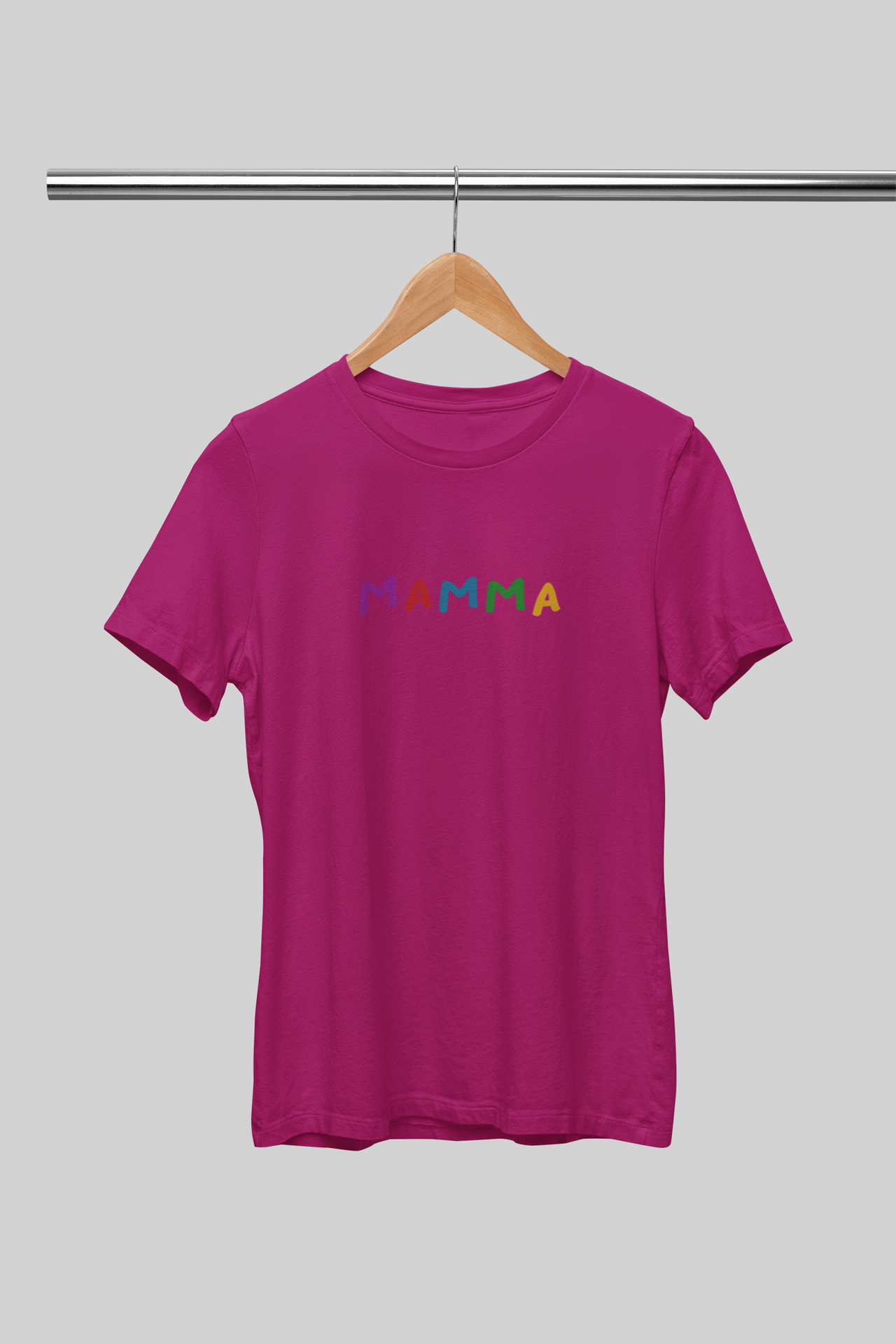 Fuksijas rozā krāsā UNISEX krekli "Mamma"