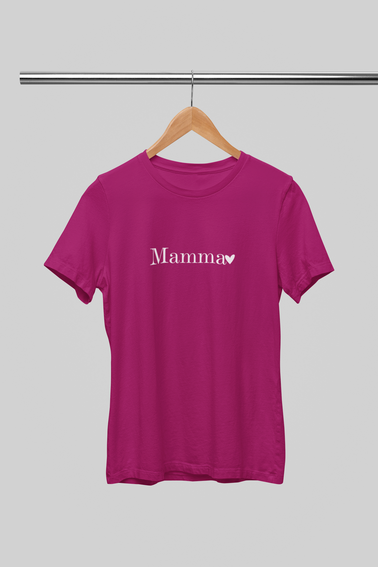 Fuksijas rozā krāsā UNISEX krekli "Balta mamma"