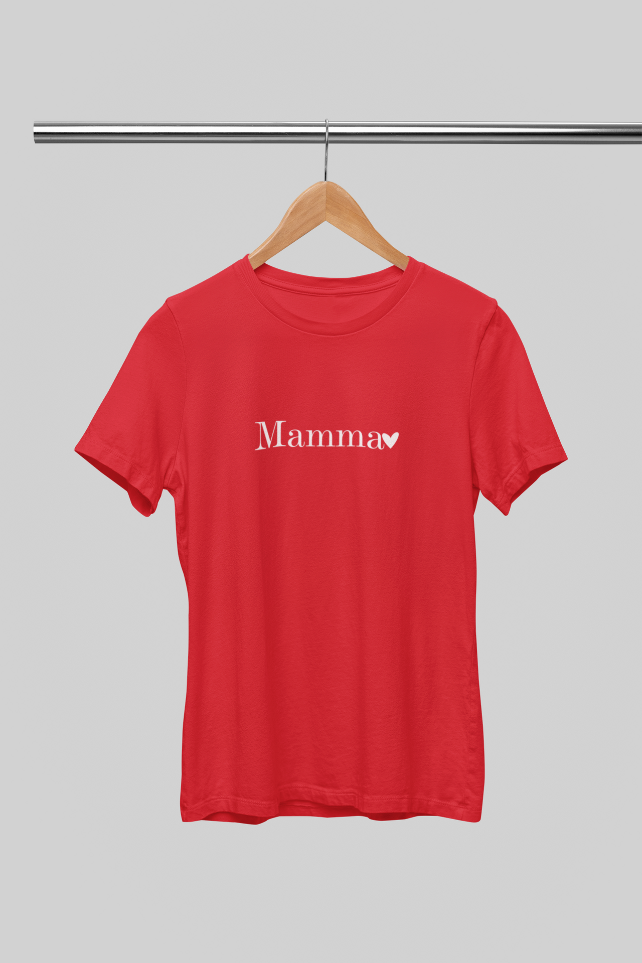Sarkanā krāsā UNISEX krekli "Balta mamma"