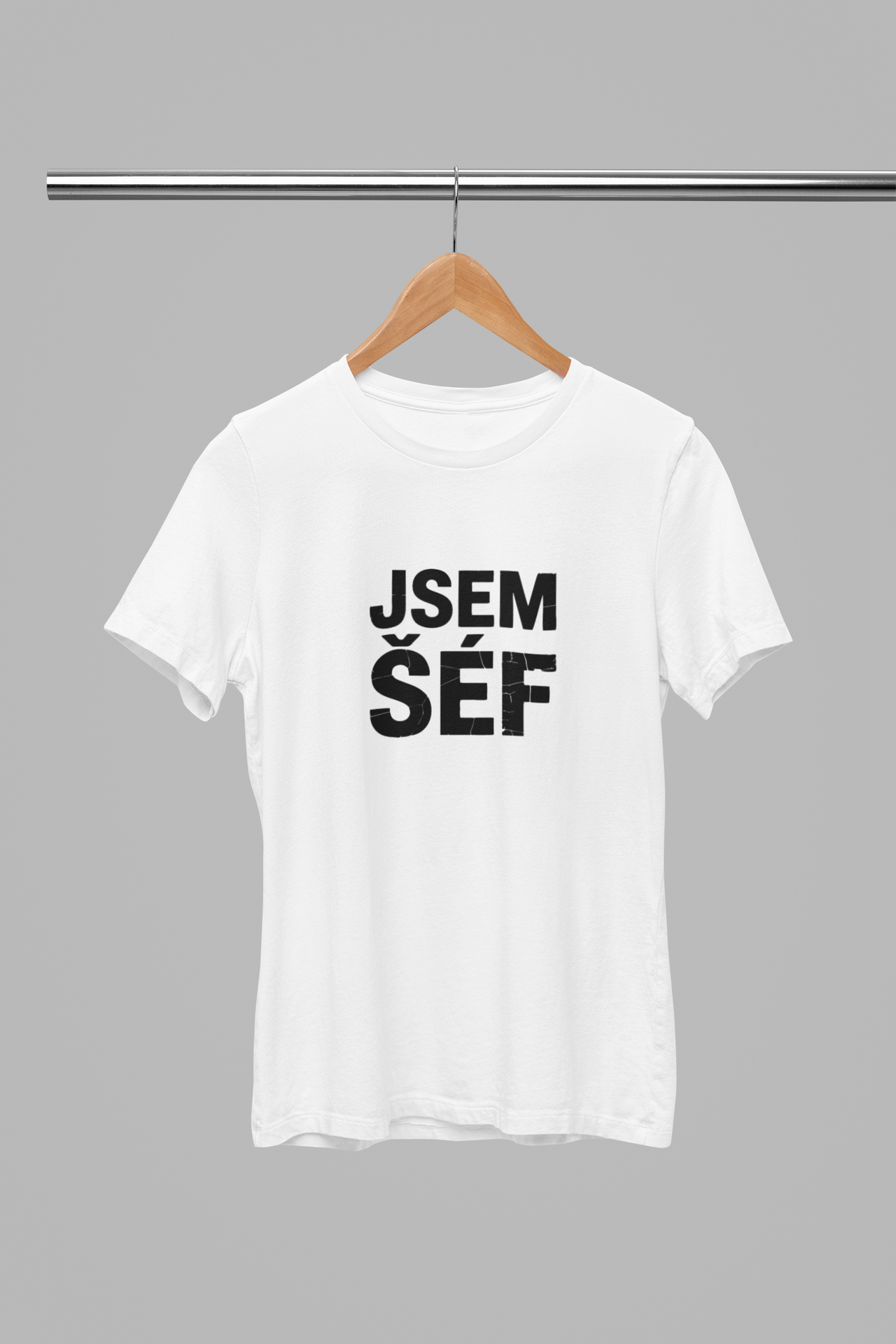 Bílé unisex tričko "Jsem šéf"