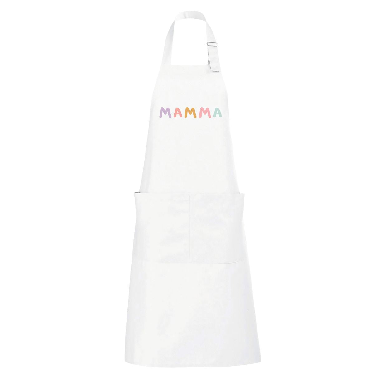 Balts garš priekšauts Krāsaina mamma