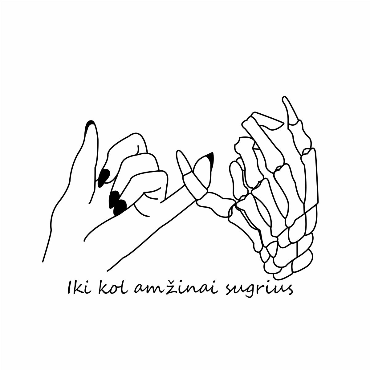 Balti džemperi bez kapucēm pāriem "Līdz mūžības beigām"