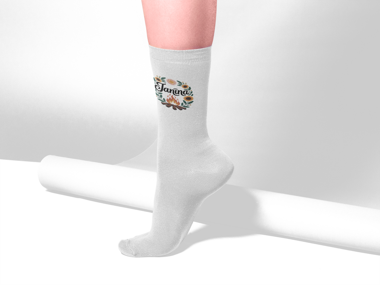 Baltas zeķes "Janīna"