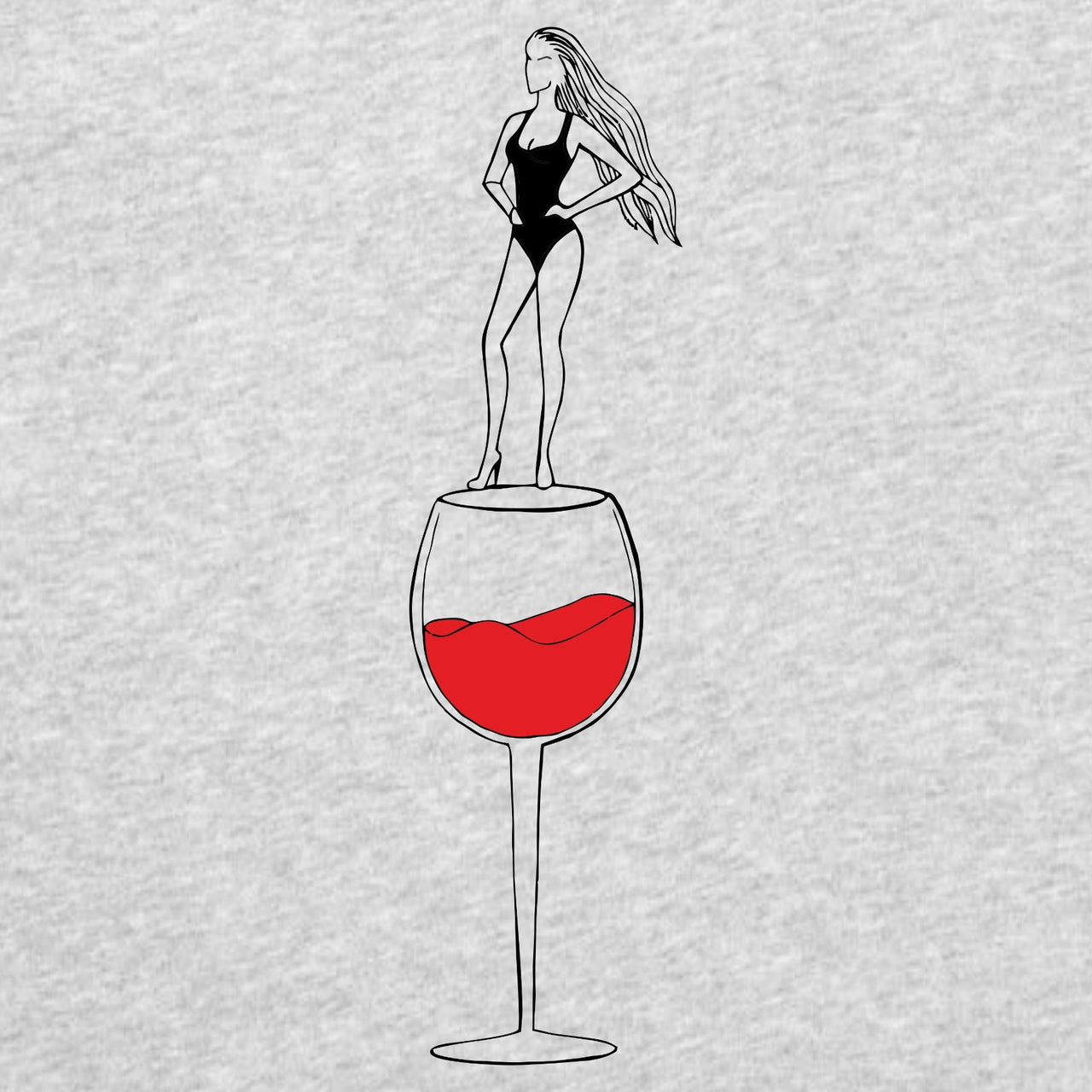 Hall Melange UNISEX T-särk Veinileedi