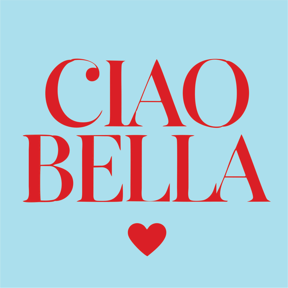Ljusblå UNISEX T-shirt “CIAO BELLA” 225