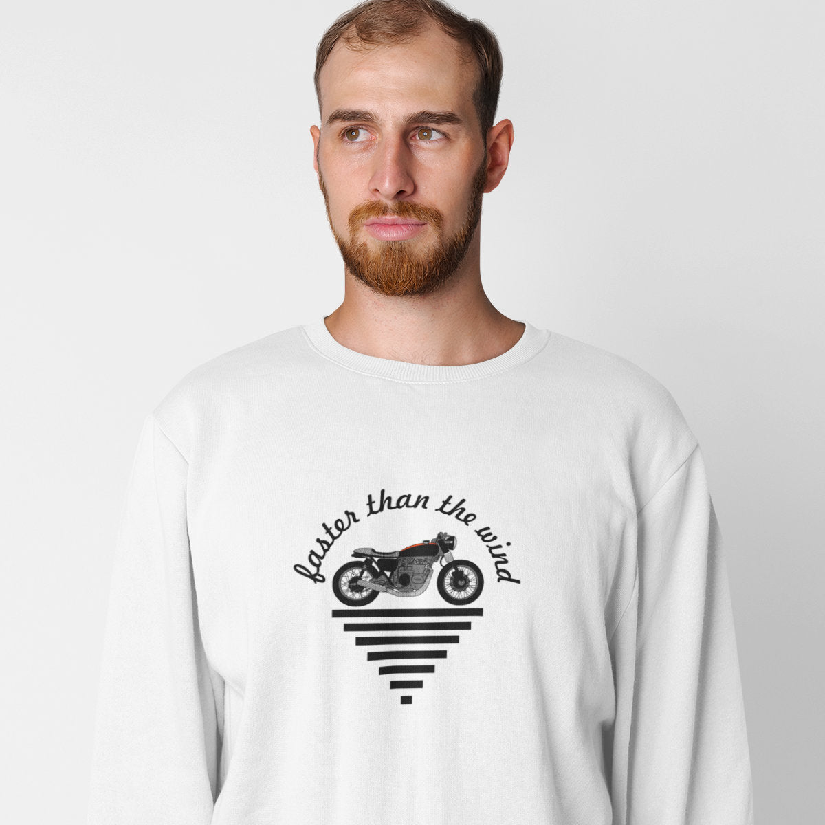 White Sweatshirt Faster than the wind