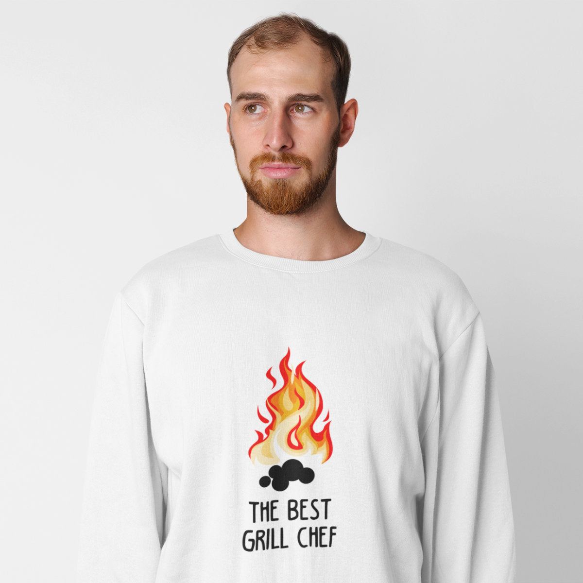 White Sweatshirt The Best Grill Chef