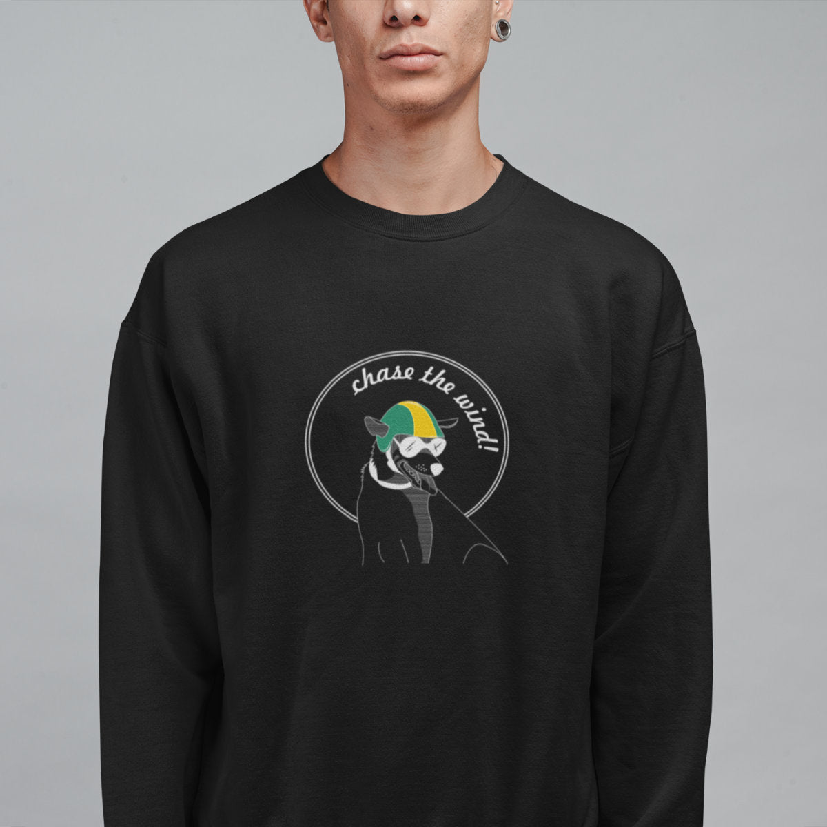 Black Sweatshirt Chase the wind