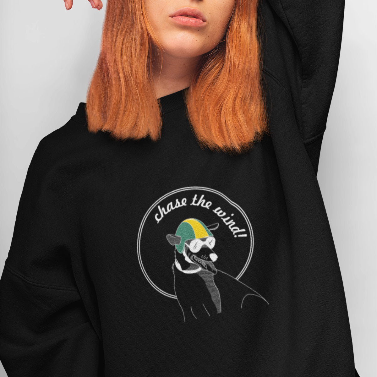 Black Sweatshirt Chase the wind