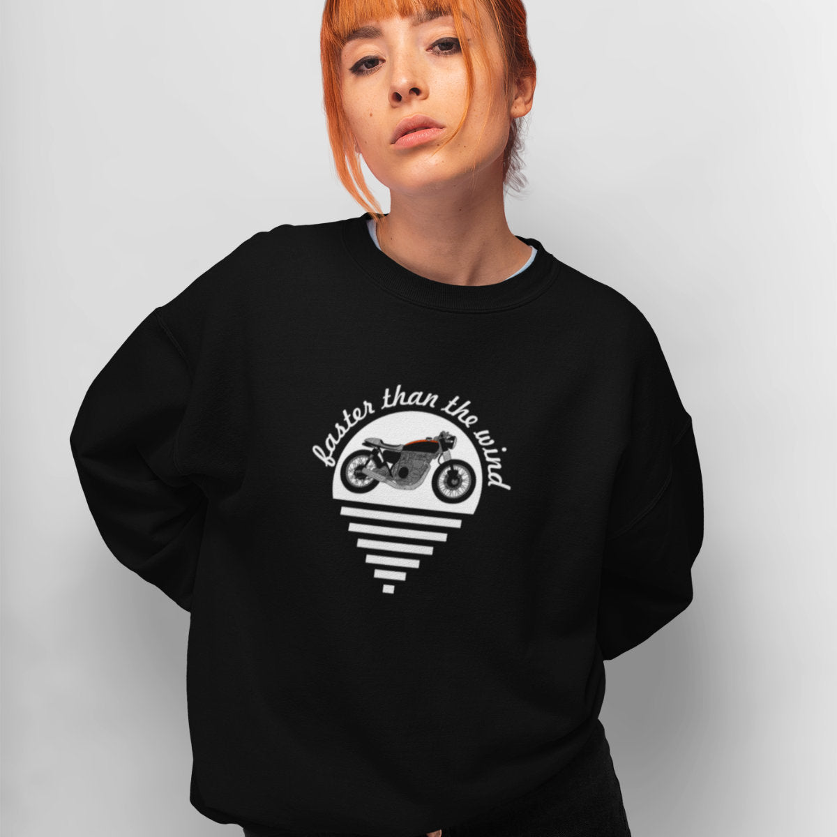 Black Sweatshirt Faster than the wind