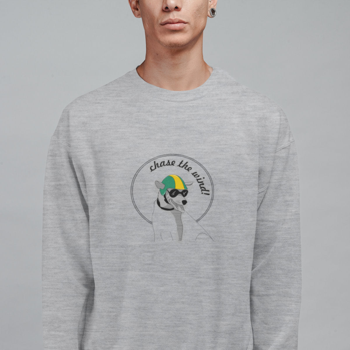 Melange grey Sweatshirt Chase the wind