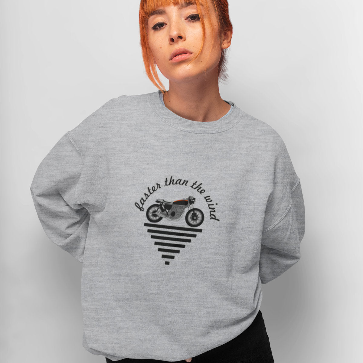 Melange grey Sweatshirt Faster than the wind