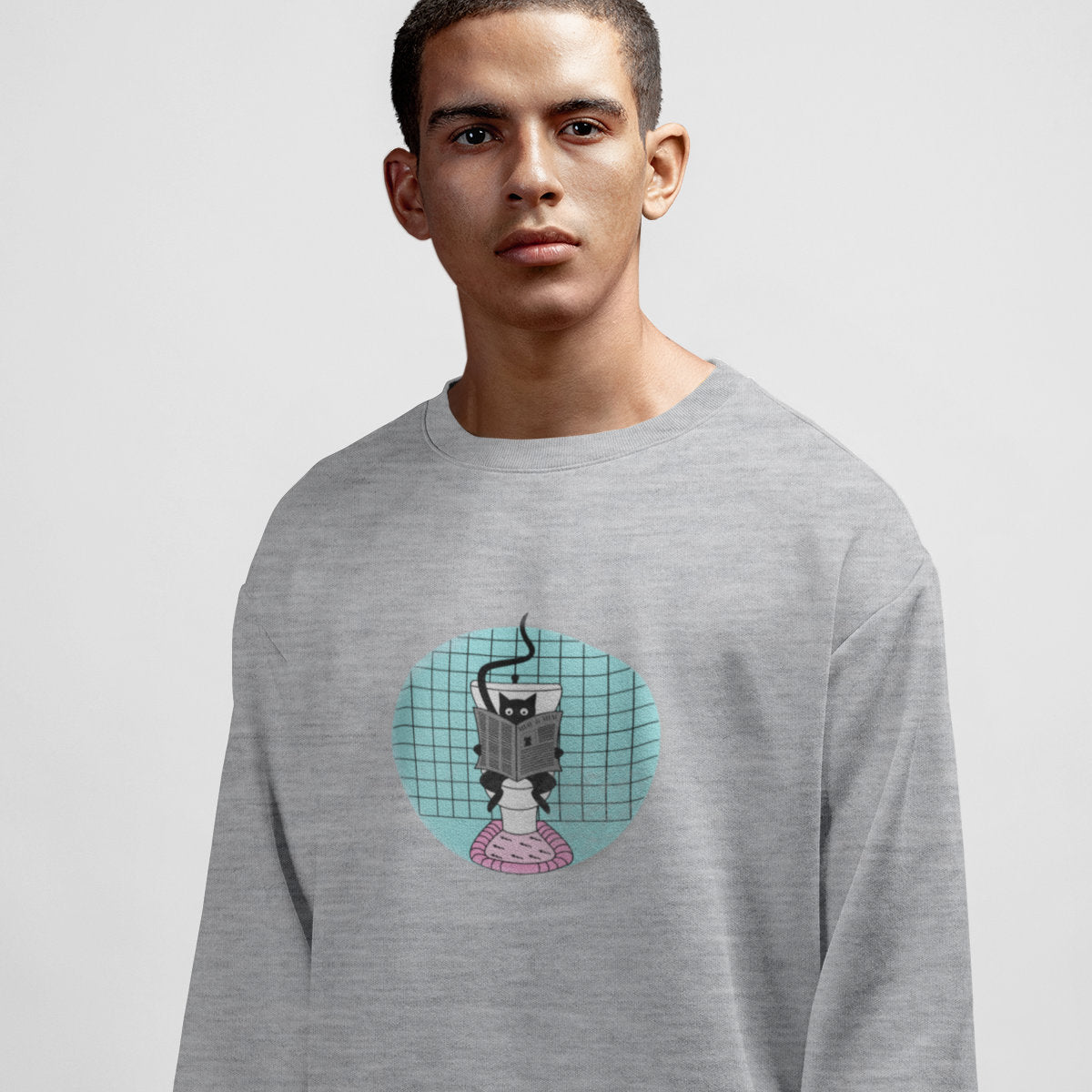 Melange grey Sweatshirt Taking Time for Yourself