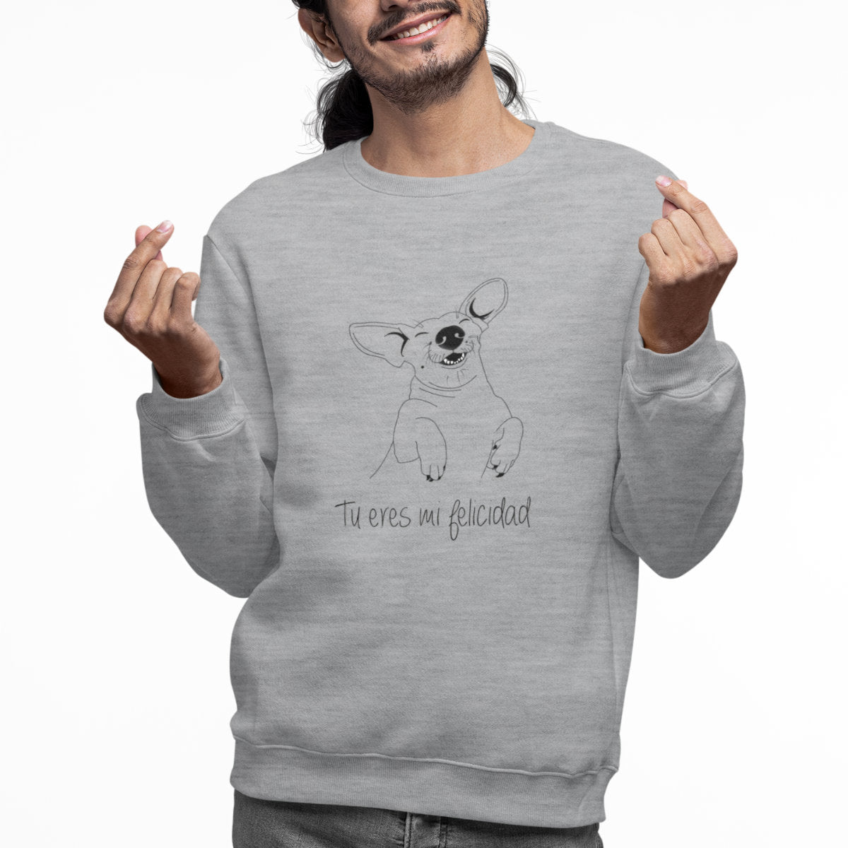 Melange grey Sweatshirt You are my happiness